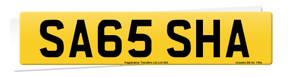 Registration number SA65 SHA